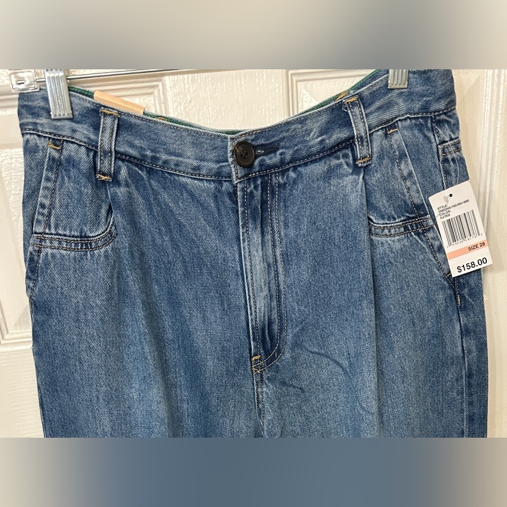 Scotch and Soda Amsterdam Jeans Blue Denim Wide Leg Size 6 28 Waist New - Picture 2 of 9